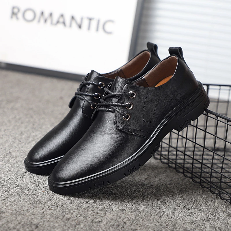 Quality Leather Shoes Men Flats Size 38-44 Comfortable Mens Casual Shoes Sneakers Outdoor Loafers Men business Shoes%007