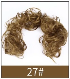 27 CLOTHOBEAUTY 1 шт грязные волосы булочка для наращивания волнистые вьющиеся волосы пончик-шиньон искусственный конский хвост, синтетические волосы веревка эластичная лента Updo - Цвет: 27