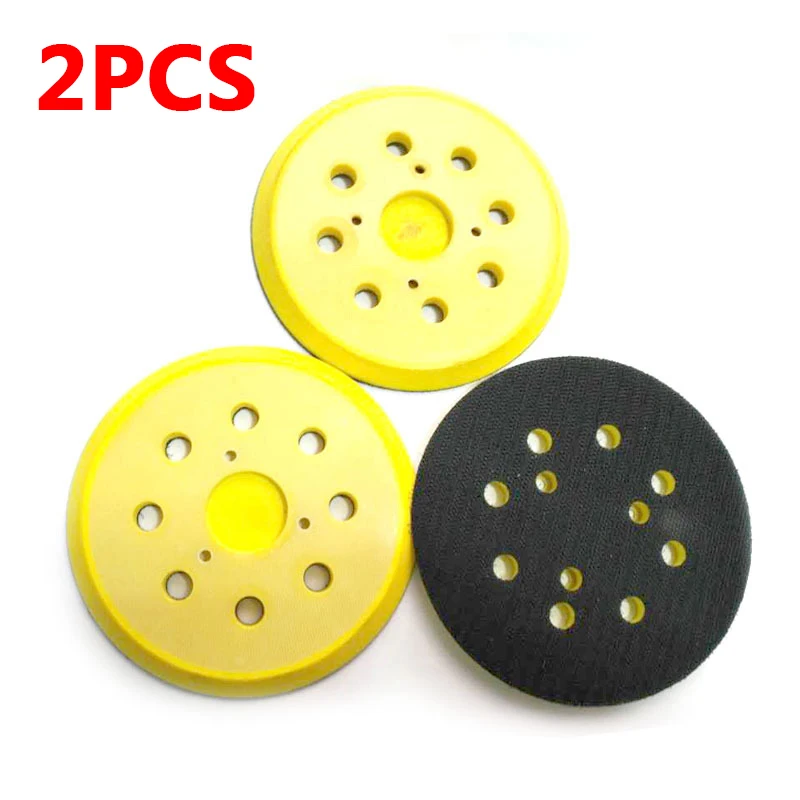 

2Pcs 5 Inch Sanding Pad 8 Holes Polishing Disc 125mm Sander Backing Pads