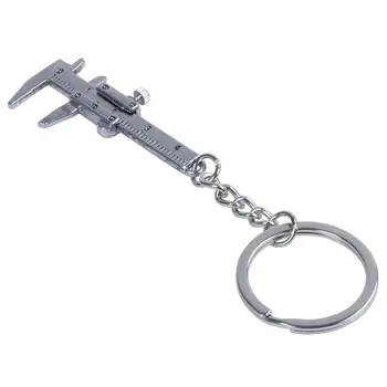 

Silver Simulation Vernier Caliper Model Ruler Slide Keychain