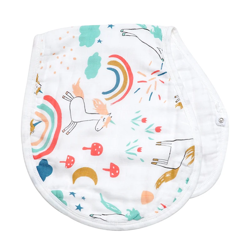 Rainbow unicorn Новое поступление, Одноцветный детский нагрудник для кормления новорожденных, Впитывающий Коврик, бандана Baberos Bebe, нагрудники, детские вещи - Цвет: Rainbow unicorn
