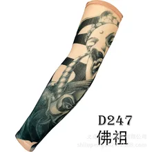 Голова Будды нарукавник с татуировкой рукава татуировки рука рукав большой цветок рука Открытый Солнцезащитный УФ-защита колледж Стиль Ov