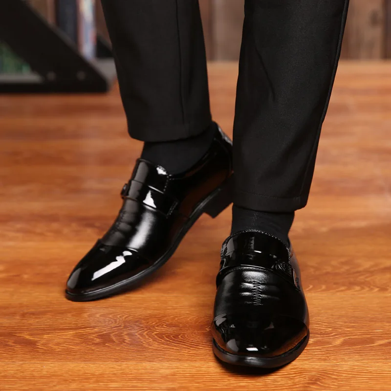 

2019 New Style MEN'S SHOES England Versatile Daily Life Men Business Leather Shoes Fashion Casual Pointed Shoes