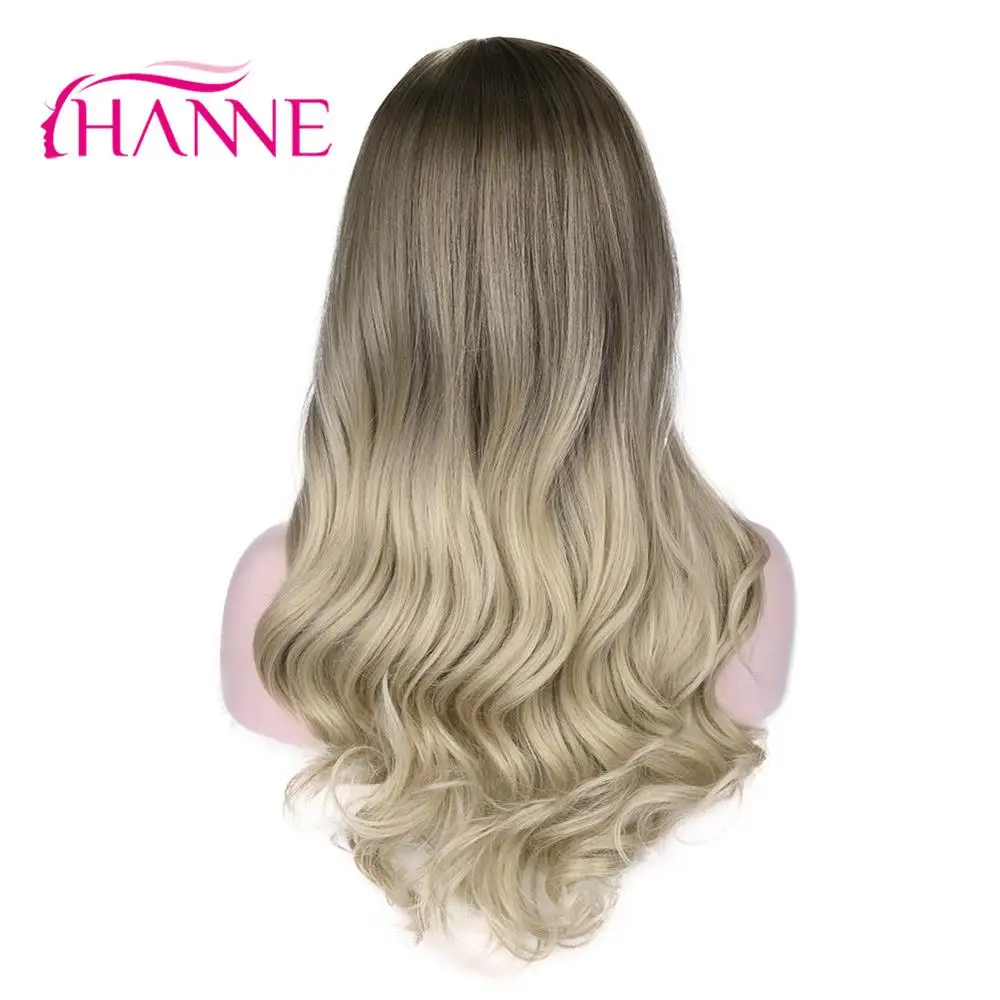 Ханне Длинные Светлые блестящие волнистые Перро синтетические натуральные парики для черных/белых женщин Pelucas для косплея волос - Цвет: P2/350