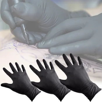 

100PCS Disposable Nitrile Gloves Working Gloves Powder Free M L Household Cleaning Laboratory Nail Art Tattoo Anti-Static Gloves