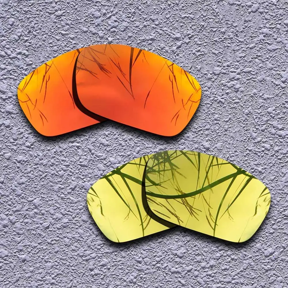 2 Pairs Polarized Replacement Lenses for Oakley Fuel Cell Sunglasses- Multiple Choices - Цвет линз: Fire Red-Golden