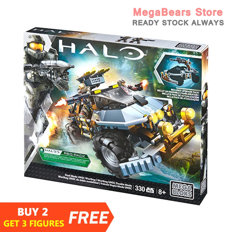 Строительные блоки Mega Bloks 220 Halo DPJ92 два режима UNSC Warthog строительные