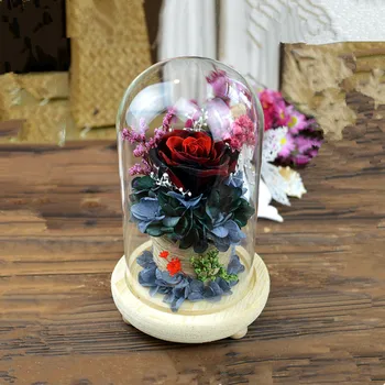 

9*25cm Three-Leg Log Base Glass Dome Vase Home Decoration Diameter=9cm Height=25cm Glass Cover DIY Friend Favor Gift Wedding