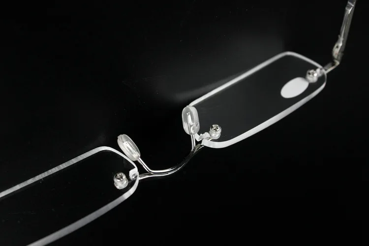 Rimless Mini Reading Glasses Men Women Alloy Presbyopic Eyeglasses Anti Fatigue Glasses Diopter 1.0 1.5 2.0 2.5 3.0 3.5 Unisex