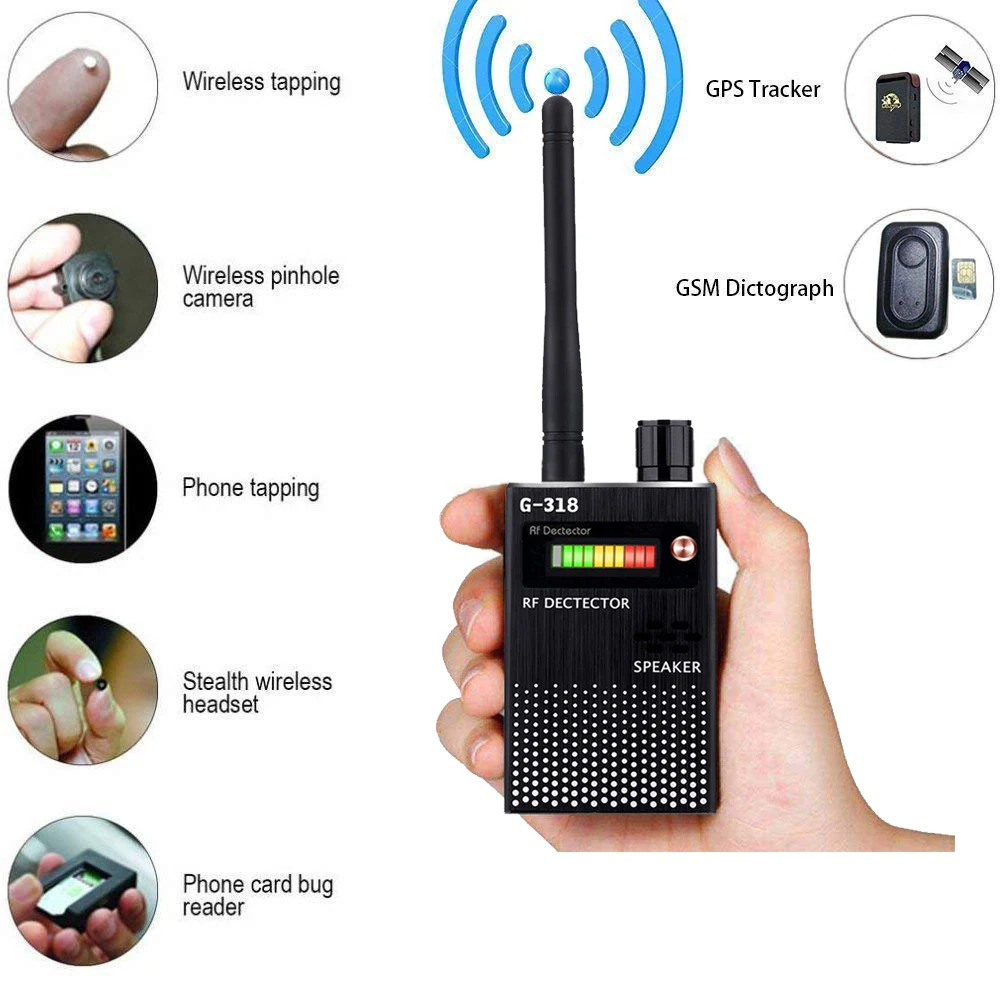 Ue Finder per telecamere nascoste hotel di garanzia emittente di segnale wireless GPS per auto con rilevatore audio segnale GSM GSM per auto Pawnshop