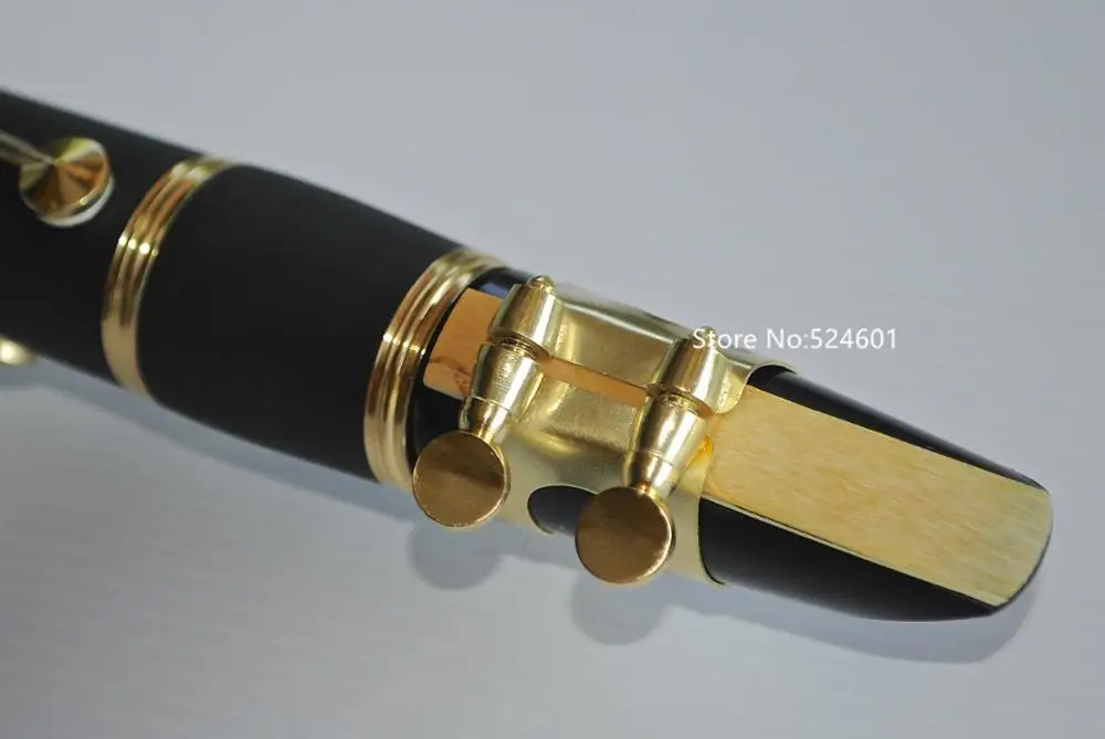 Clarinet Eb Tune 17 Keys Ebony Wood or Bakelite Black and Gold Nickel Plated Good Sounds With Case Accessories Hot Selling