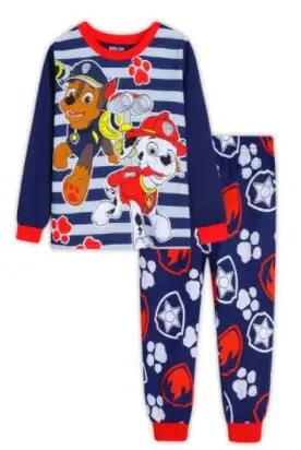 Детская одежда для мальчиков и девочек, пижамный комплект из хлопка, коллекция года, осенне-зимняя Рождественская Детская одежда для сна комплект из 2 предметов, Топы+ штаны, детская одежда, пижамы - Цвет: KT0011
