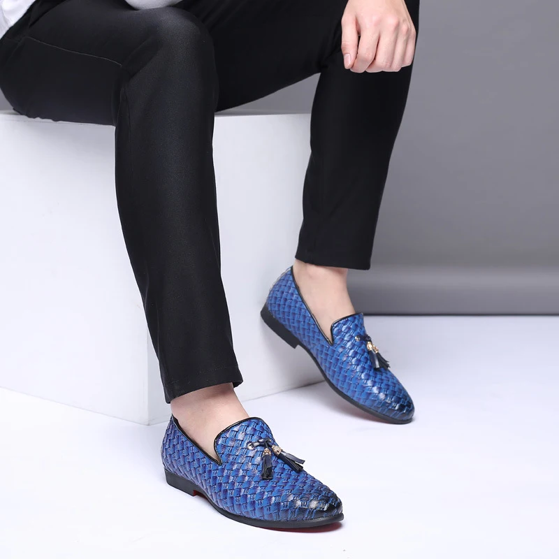 Мужская повседневная обувь дышащая кожаная обувь для офиса мужские мокасины для вождения Удобная Нескользящая модная обувь размер 38-48
