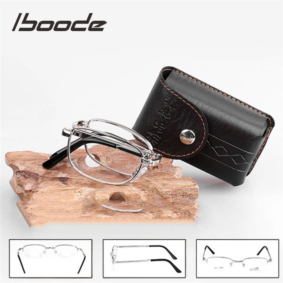 Iboode складной сплава очки для чтения Для женщин Для мужчин Складные prosbyopic очки+ 0,5 0,75 1,0 1,25 1,5 1,75 2,0 2,5 3,0
