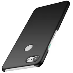Luxury Matte Hard Plastic Phone Case - Full Cover Protection in Elegant Design - Google Pixel 5A 5G (Black)