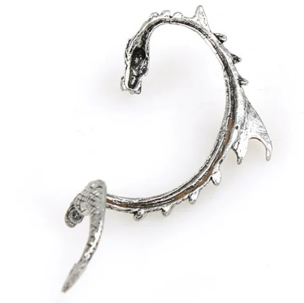 ER018 Hot Retro Fashion rock and roll dragon Earhook not pierced ears Earrings for women jewelry