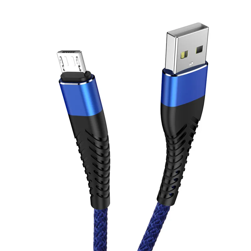 20 см 1 м 2 м 3M кабель Micro USB для передачи данных быстрое зарядное устройство Шнур Microusb для samsung S7 S6 Xiaomi Redmi Note 5 Pro Android телефон длинный провод - Цвет: Синий