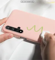 Dla Huawei Honor 8x8s 9 10 Lite Case oryginalny płynny silikonowy pokrowiec dla Huawei Honor 10i 20i widok 9 10 20 30 Pro Play 9X Coque 2