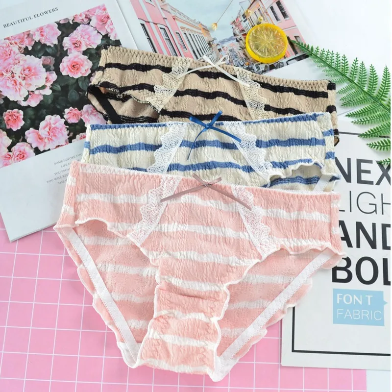 SP & CITY новинка милые кружевные полосатые хлопковые трусики сексуальное женское