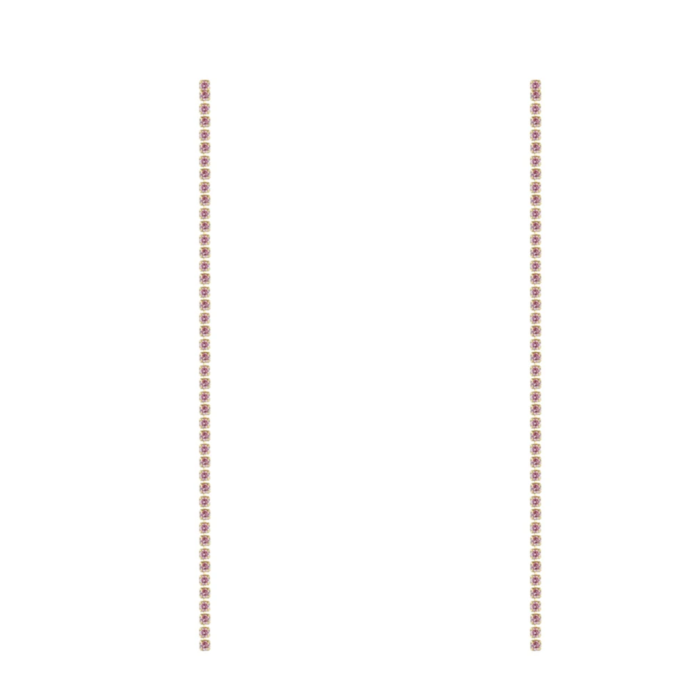 Neoglory Новая мода 1,5 мм CZ 1Row 9 см коготь цепи серьги с кисточками и кристаллами для женщин невесты ювелирные изделия для свадьбы подарок сувенир - Окраска металла: Pink 14K Gold