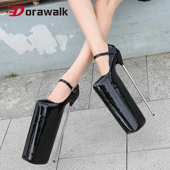 

30cm Thin Steel Heel Extreme Platforms High Heels Web Celebrity Pole Dance Women Pumps Fetish SM Party Nightclub Plus Size 46