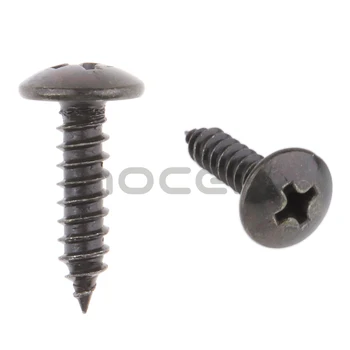 

Black Iron Fastener Type U Clips And Screw Retaining Rivets For Car Bumper