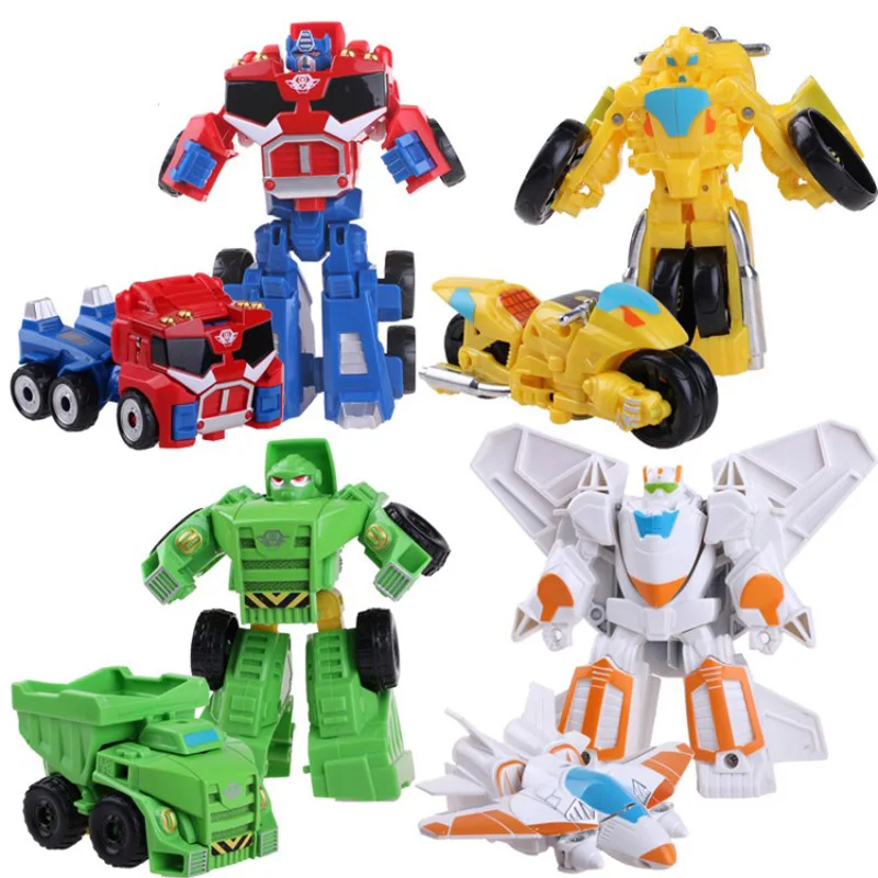 4pcs/set Newest Rescue Bots Deformation Robot Action Figures Helicopter Robots Transformation toy for Kids Baby Gift | Дом и сад