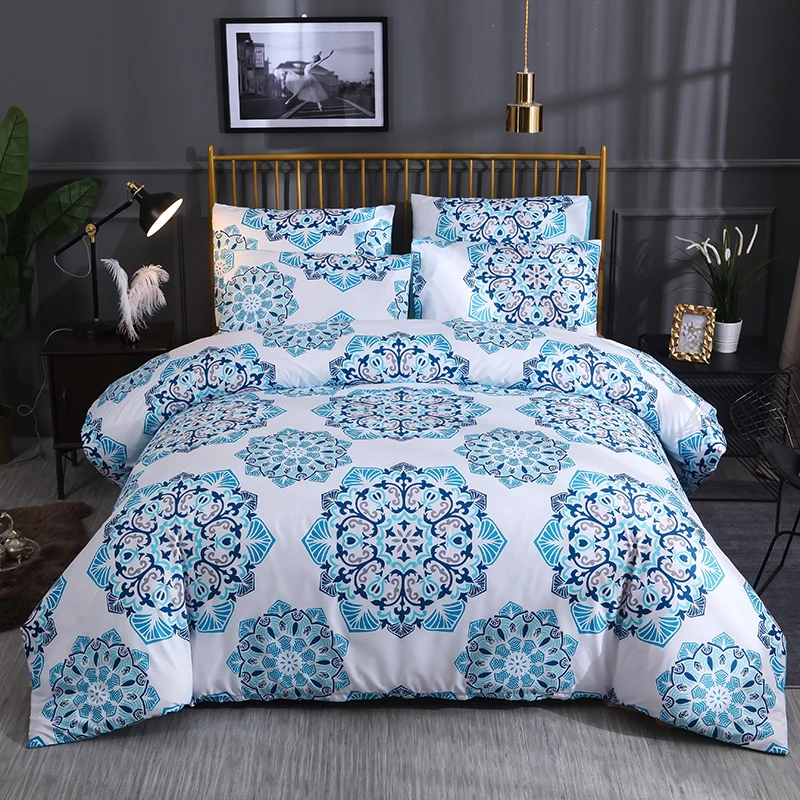 

Boho Bedding Set Printed Duvet Cover King Queen Size Sets Quilt Cover Brief Bohemian style Comforter Covers 3Pcs