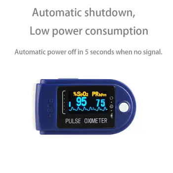 

Medical Infrared Finger Clip Oximeter LED Display Fingertip Electronic Digital Pulse Oximeter Portable Blood Oxygen SpO2 Monitor