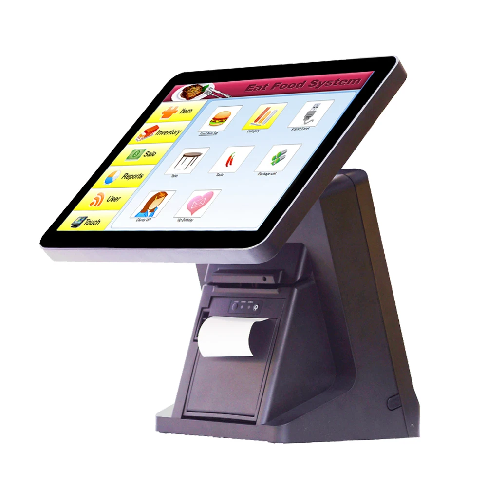 

Factory sales Cash Register black POS machine touch screen POS system for retailers terminal