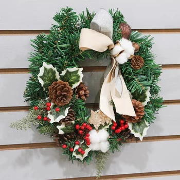 

30cm Christmas Wreath Artificial Garland Wedding Rattan Christmas Tree Decor DIY Hanging Weaved Garlands Craft Hanging Wreaths
