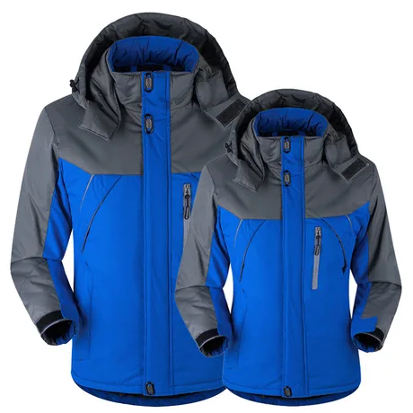 FAVOCENT, зимние мужские пальто, хлопковая одежда, толстая ветрозащитная теплая куртка-пуховик, приталенное классическое пальто, парка большого размера - Цвет: Blue