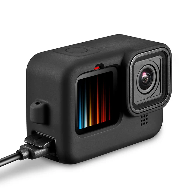 Couvercle latéral de batterie rabattable pour GoPro Hero 12 11 10 9, couvercle de porte de batterie amovible noir, étui de chargement, Port pour Go Pro 9, accessoires 5