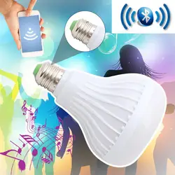Ampoule LED intelligente, E27, 12 W, lumière RGB, sans fil, bluetooth, audio, haut parleur, lecteur de musique, lampe variable, avec application, télécommande Livraison rapide 