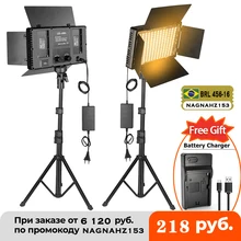 Luz LED de estudio fotográfico U800 para Tiktok Youbute, iluminación de vídeo en vivo, 40W/50W, lámpara de Panel de fotografía de grabación de vídeo portátil