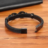 Stainless Steel Leather Bracelet Infinity Logo Special Popular Pattern Men’s Bracelet DIY Size Valentine’s Day Handsome Gift