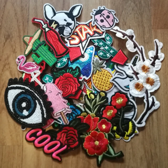 Iron Patch Accessories  Embroidered Patches - 30pcs/lot Cartoon Patches  Clothing - Aliexpress