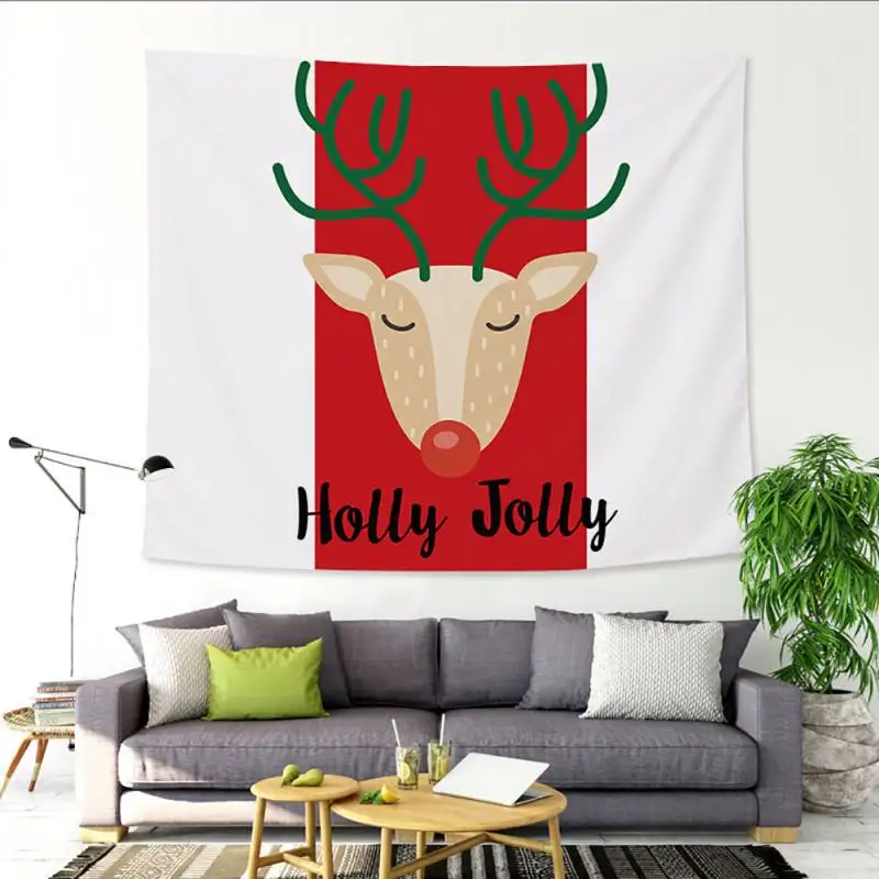 DIY Merry Christmas Tapestry Wall Hanging Decor Home Living Room Sandy Beach Throw Rug Blanket Camping Tent PGM
