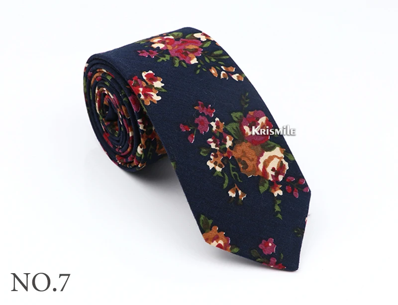 Neue Baumwolle Blumen Krawatte Für Männer Frauen 6CM Dünne Dünne Krawatte Für Hochzeit Party Kleid Zubehör Casual Druck blume Krawatten – Detail 10