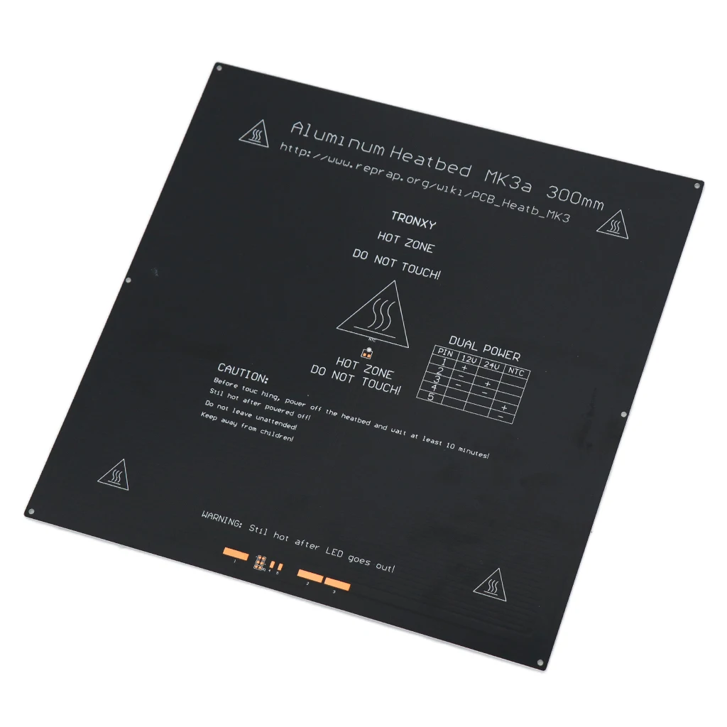 3 мм MK3 Алюминий двойной Мощность 12/24V радиатор пластина для Reprap 3D-принтеры