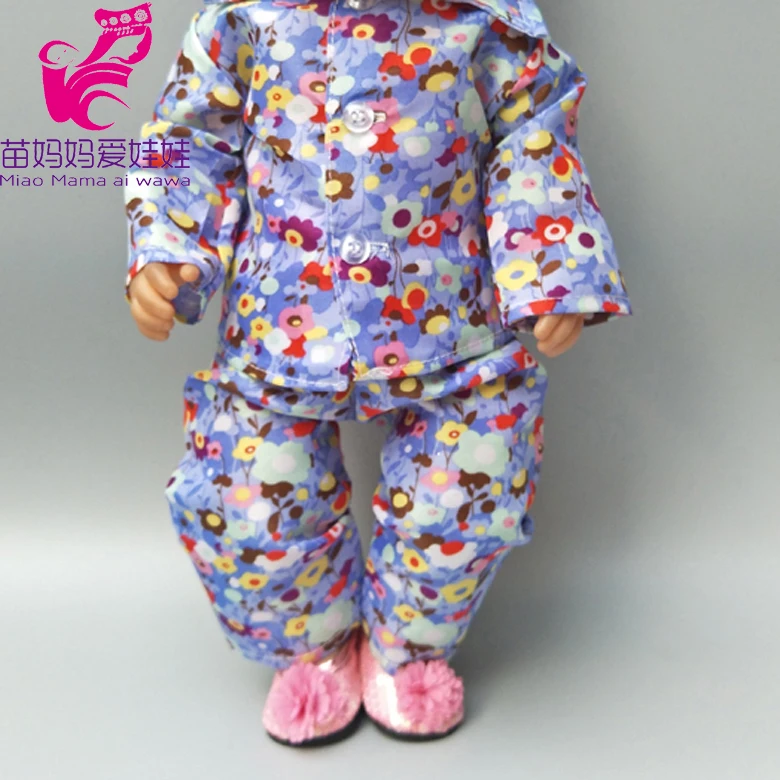 cotton clothes pants set fit for 43 cm baby doll outfits for 18 inch girl dolls children play doll wearing
