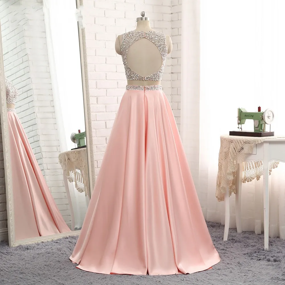 Fashion-2-Pieces-Long-Evening-Dresses-Vestidos-de-festa-Beading-Floor-Length-Satin-Abendkleider-Formal-Prom (2)_conew1