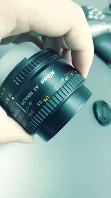 Б/у объектив Nikon 50 мм ƒ/1.8D AF Nikkor Объектив D-линза/объектив дизайн