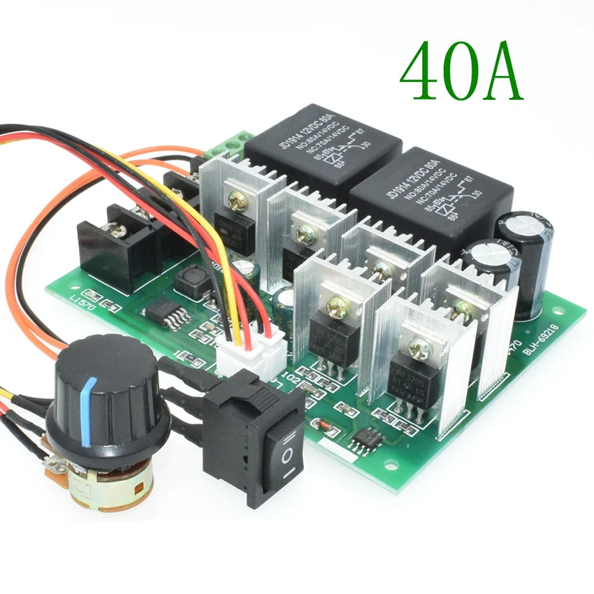 DC 12V 24V 36V 60A двигатель высокой мощности регулятор скорости с регулируемой реверсивной Кисть Мотор вперед обратный контроллер