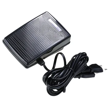 

Portable Sewing Machine Foot Pedal Practical Controller Power Cord with EU Plug for Home Shop Sewing Lover (Black)