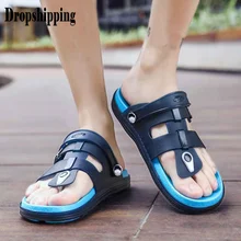 Летняя модная уличная пляжная обувь мужская повседневная обувь EVA, дышащие Вьетнамки, нескользящая обувь на плоской подошве, шлепанцы с Т-образным ремешком Sandalias# ZB