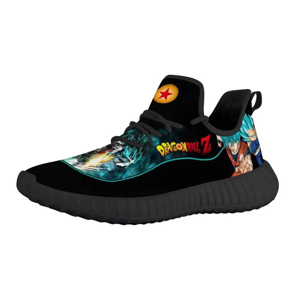 Zapatillas deportivas transpirables con diseño personalizado para hombre, zapatos masculinos para correr con diseño de dibujos animados de Anime, liviano para correr, Vegeta