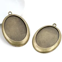 Новая мода 5 шт 30x40 мм внутренний размер античная бронза классический стиль Кабошон База Установка Подвески(B1-26