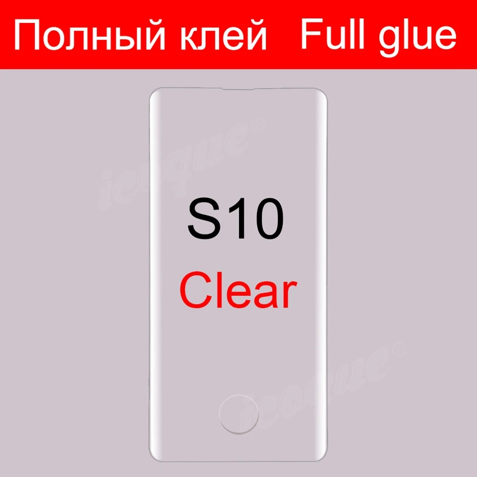 S10 - Clear 3D полностью проклеенное закаленное стекло для samsung Galaxy S10 Plus S9 S8 Note 10 Plus Защитная пленка для экрана S10 S9 S8 S10plus Note10 полностью проклеенное стеклянная крышка - Цвет: S10 - Clear