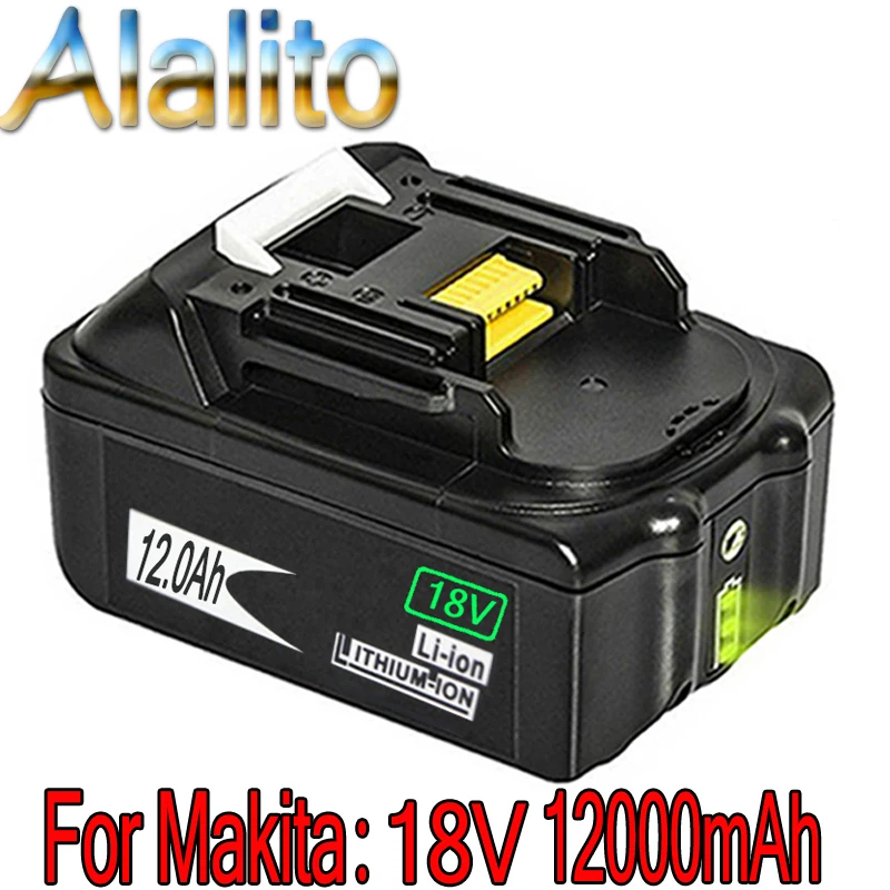 Литий ионные перезаряжаемые аккумуляторы 2pcs12000M Ah для Makita 18V батарея BL1850 BL1830 BL1860